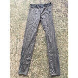 Nike Pro Gray Dri-Fit Workout Athletic Leggings Pants Size XL